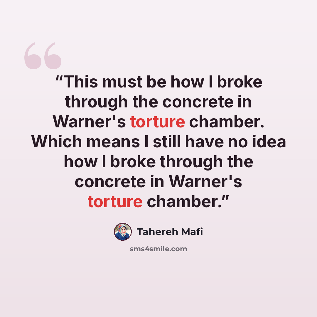 “This must be how I broke through the concrete in Warner's torture chamber. Which means I still have no idea how I broke through the concrete in Warner's torture chamber.” quote by Tahereh Mafi