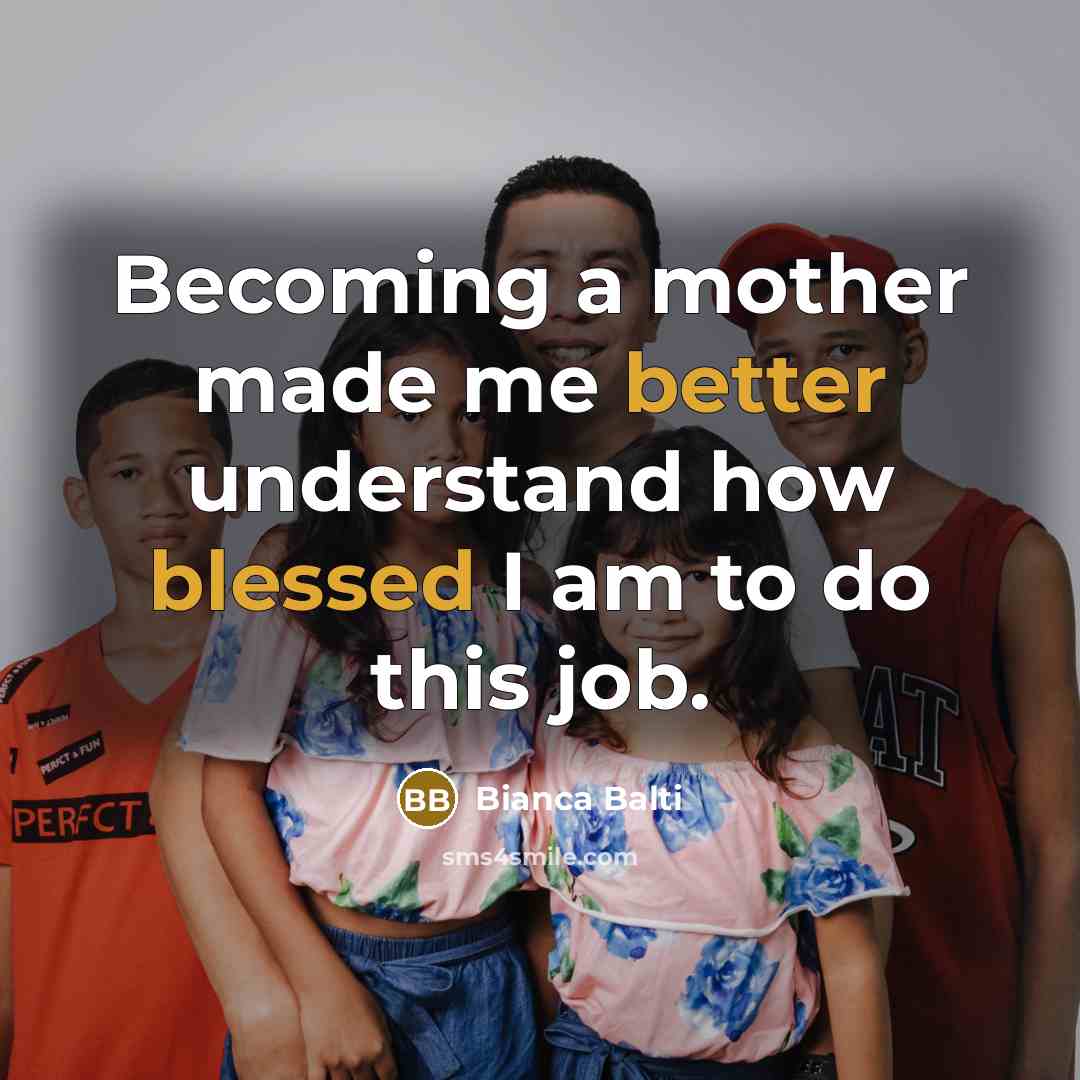 “Becoming a mother made me better understand how blessed I am to do this job.” quote by Bianca Balti