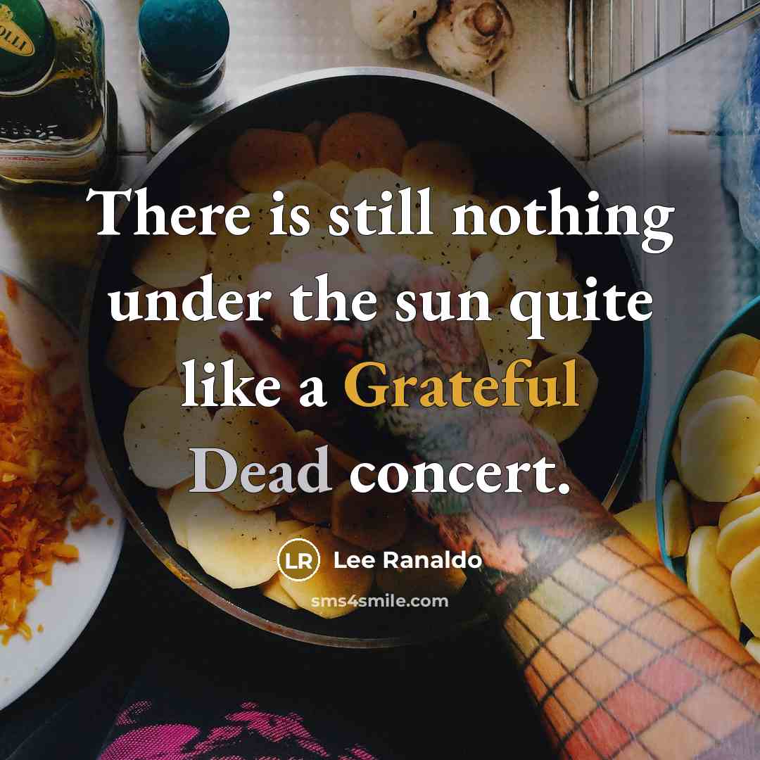 “There is still nothing under the sun quite like a Grateful Dead concert.” quote by Lee Ranaldo