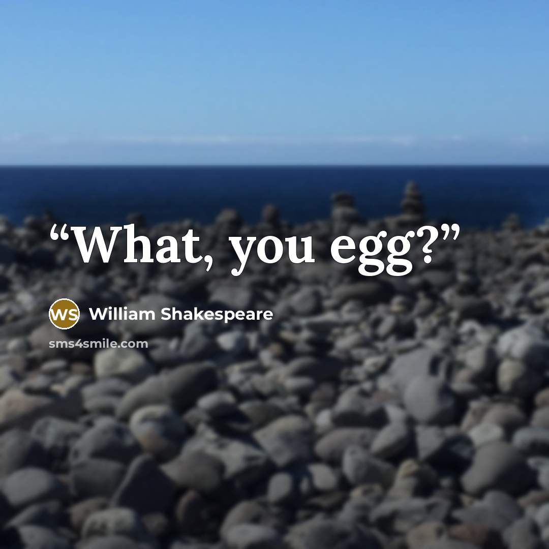 “What, you egg?” quote by William Shakespeare
