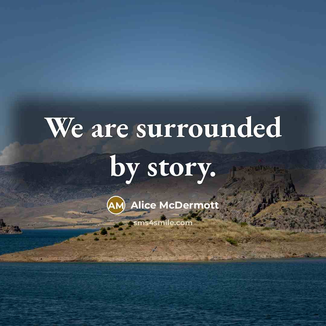 “We are surrounded by story.” quote by Alice McDermott