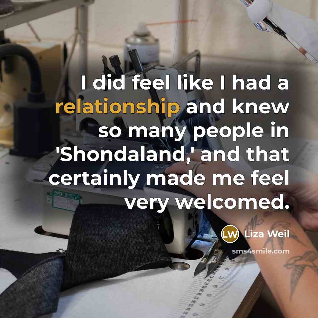 “I did feel like I had a relationship and knew so many people in 'Shondaland,' and that certainly made me feel very welcomed.” quote by Liza Weil