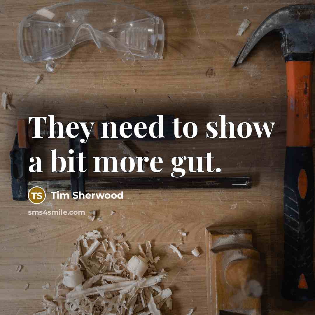 “They need to show a bit more gut.” quote by Tim Sherwood