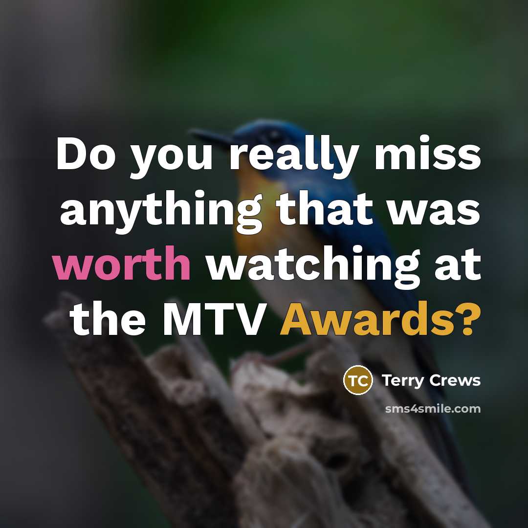 “Do you really miss anything that was worth watching at the MTV Awards?” quote by Terry Crews