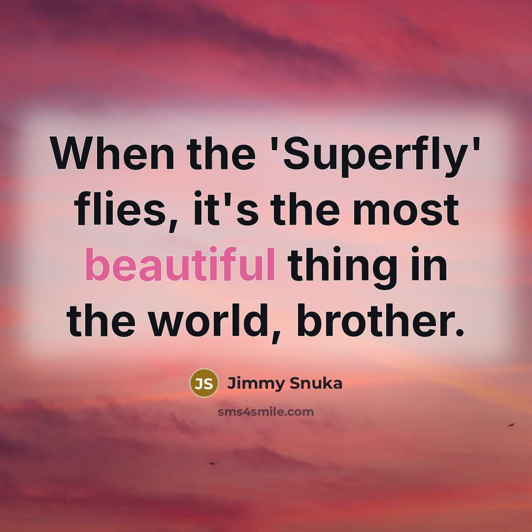 “When the 'Superfly' flies, it's the most beautiful thing in the world, brother.” quote by Jimmy Snuka