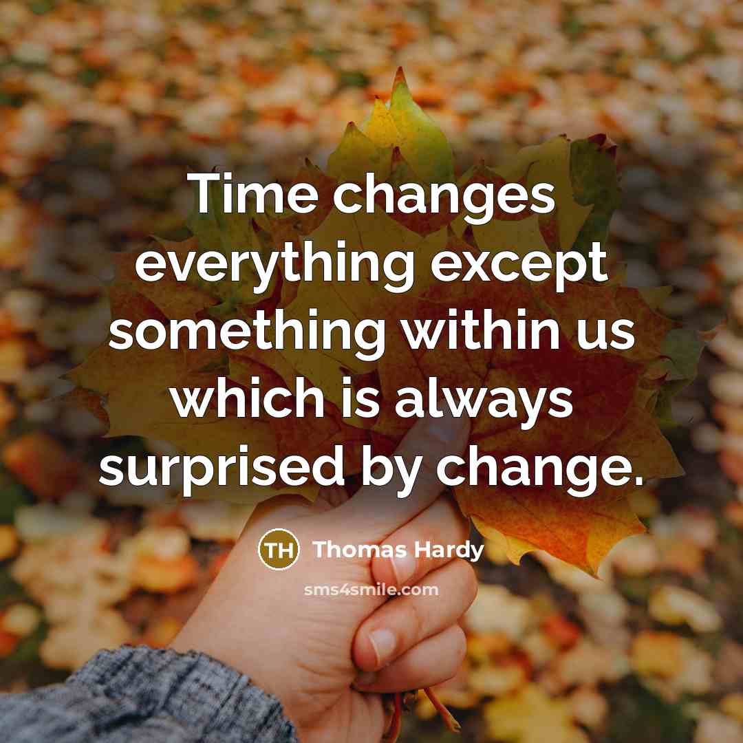 “Time changes everything except something within us which is always surprised by change.” quote by Thomas Hardy