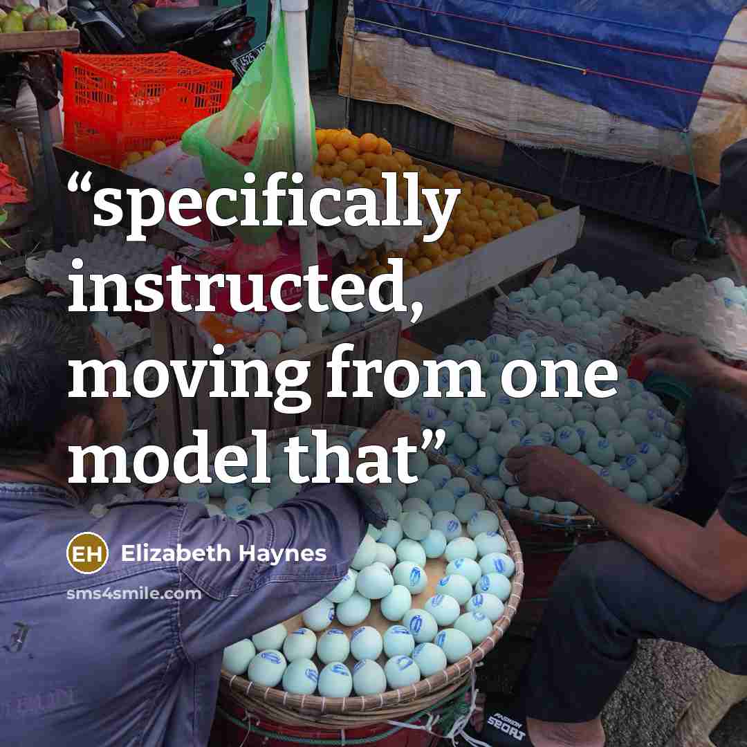“specifically instructed, moving from one model that” quote by Elizabeth Haynes