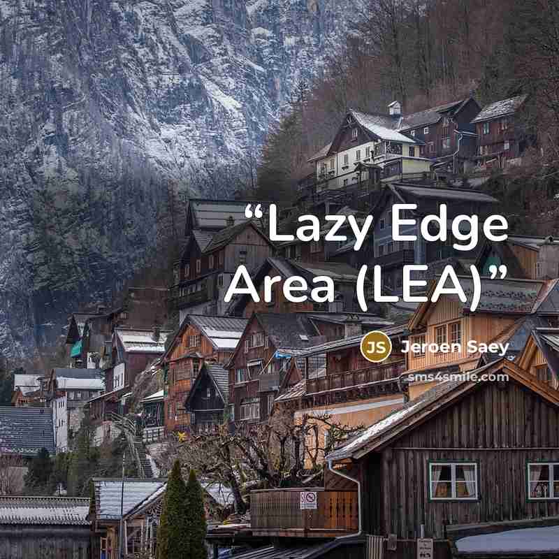 “Lazy Edge Area (LEA)” quote by Jeroen Saey