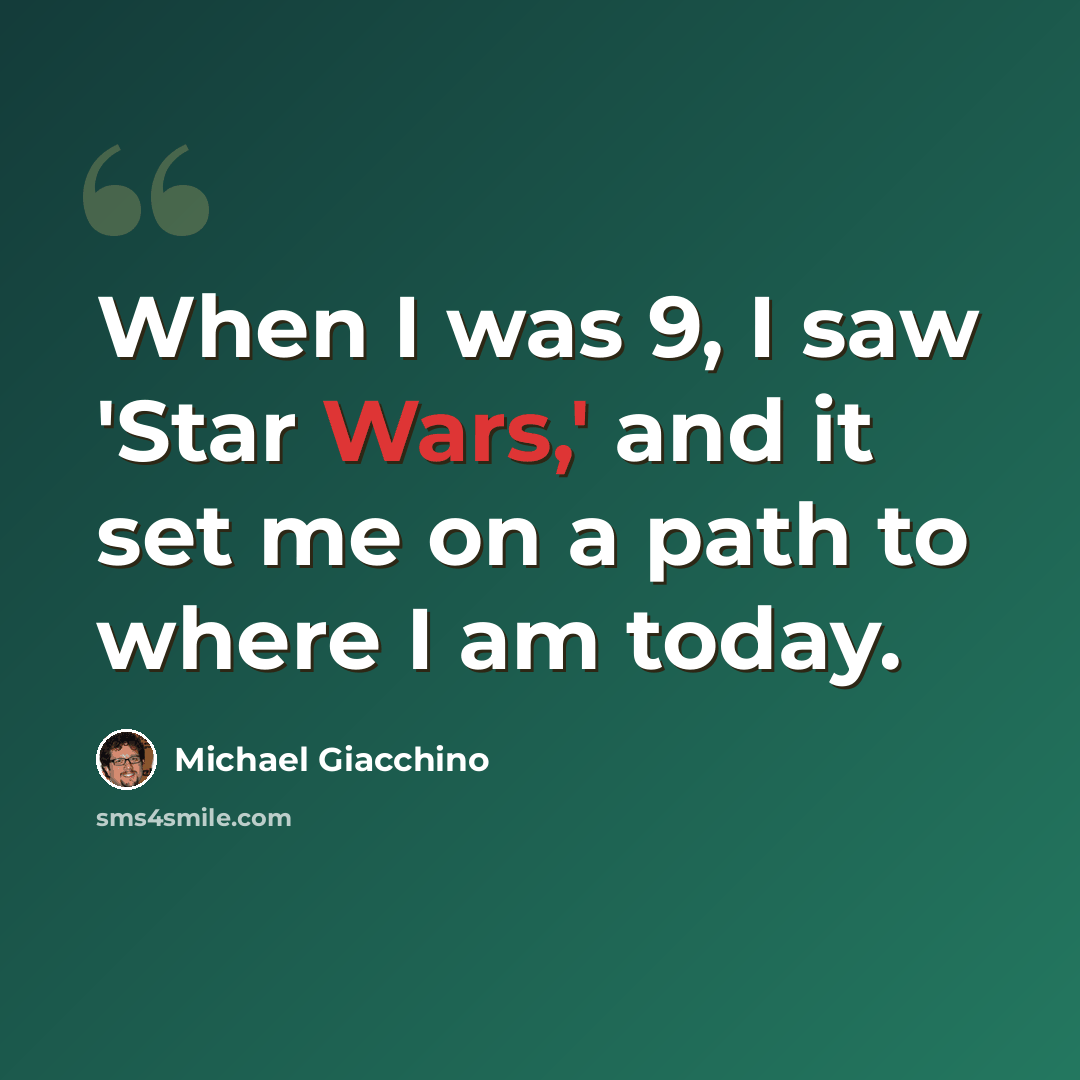 “When I was 9, I saw 'Star Wars,' and it set me on a path to where I am today.” quote by Michael Giacchino