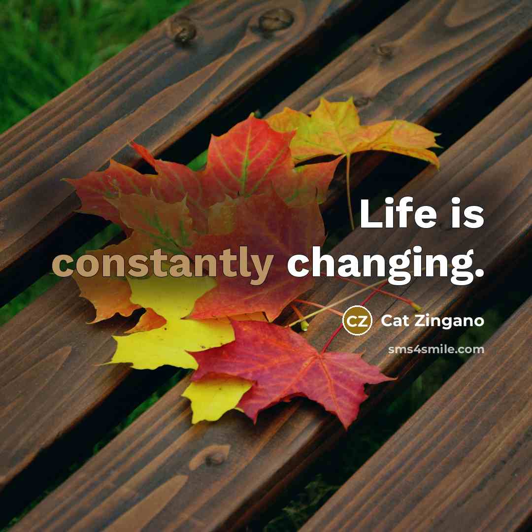 “Life is constantly changing.” quote by Cat Zingano