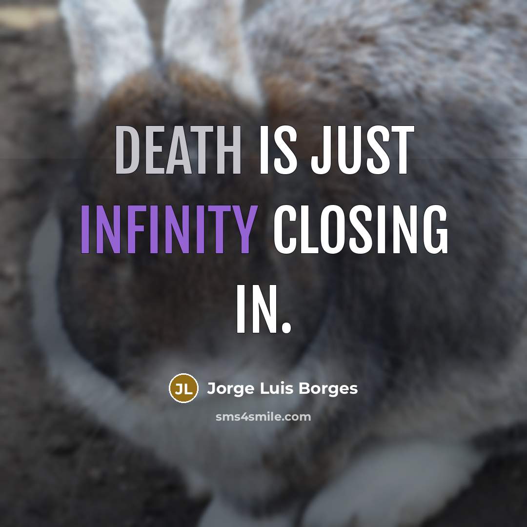 “Death is just infinity closing in.” quote by Jorge Luis Borges