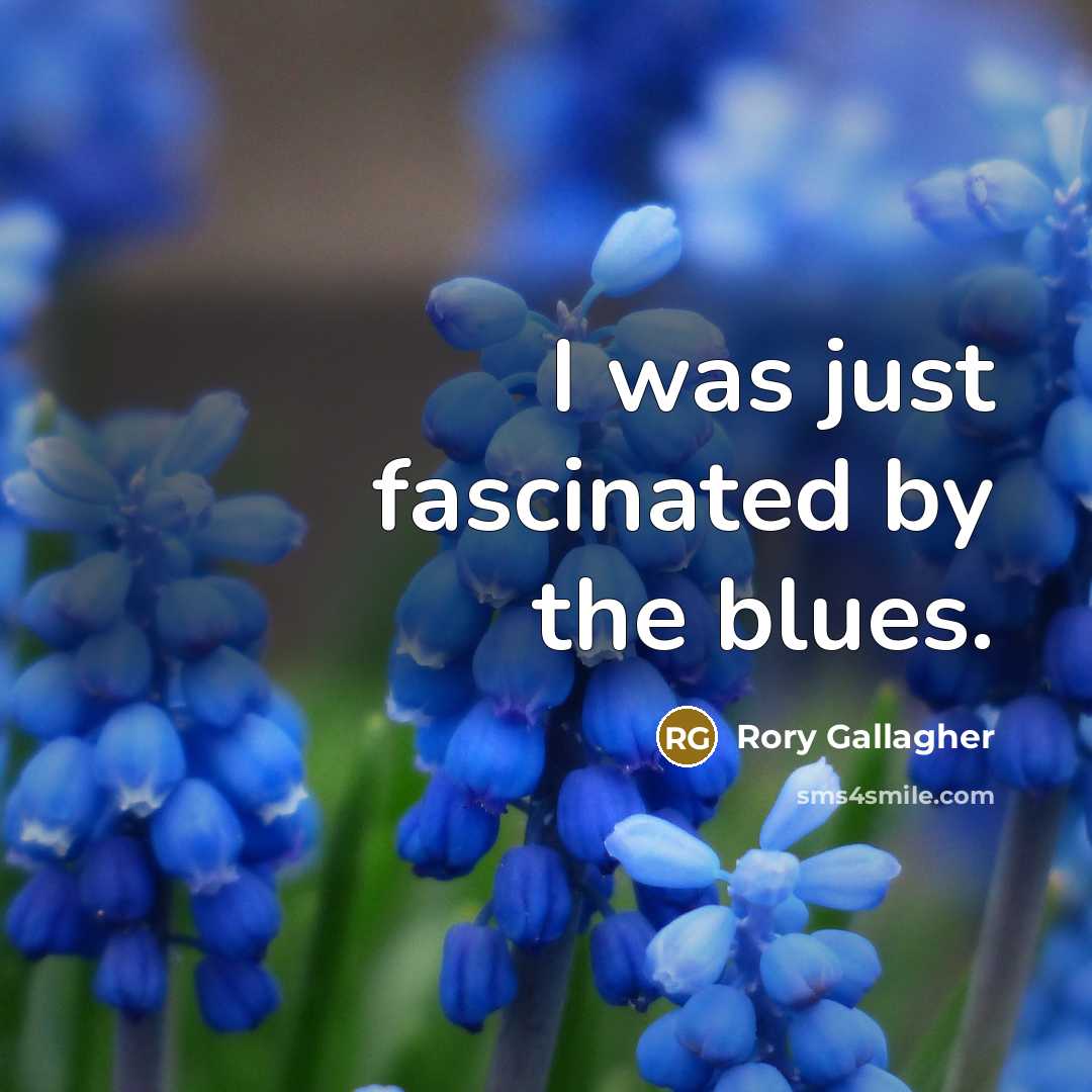 “I was just fascinated by the blues.” quote by Rory Gallagher