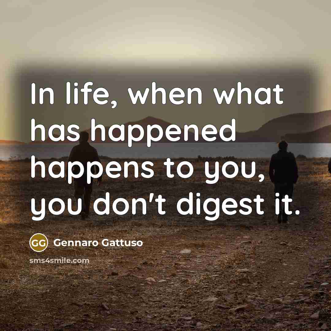 “In life, when what has happened happens to you, you don't digest it.” quote by Gennaro Gattuso