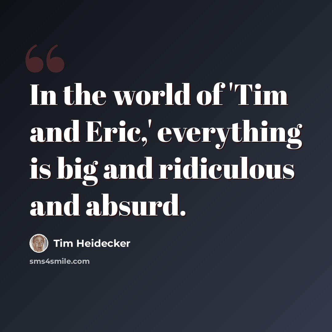 “In the world of 'Tim and Eric,' everything is big and ridiculous and absurd.” quote by Tim Heidecker