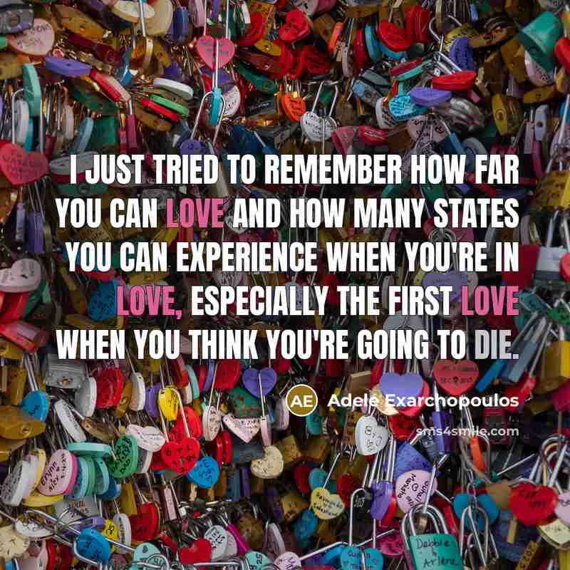 “I just tried to remember how far you can love and how many states you can experience when you're in love, especially the first love when you think you're going to die.” quote by Adele Exarchopoulos