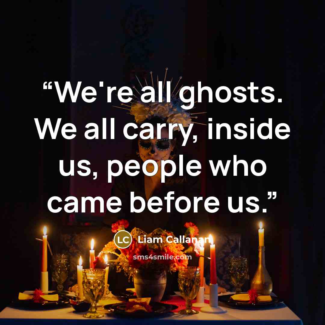 “We're all ghosts. We all carry, inside us, people who came before us.” quote by Liam Callanan