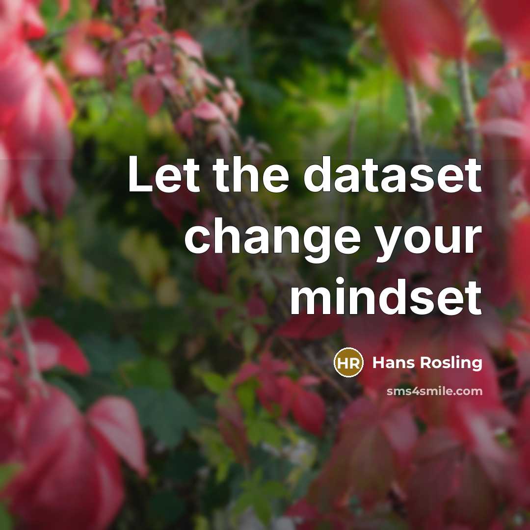“Let the dataset change your mindset” quote by Hans Rosling