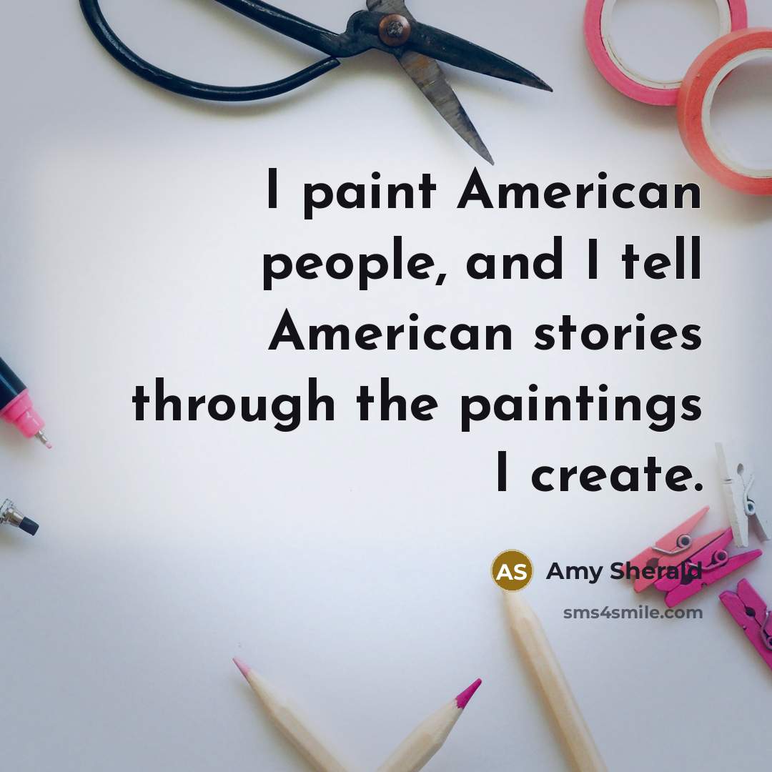 “I paint American people, and I tell American stories through the paintings I create.” quote by Amy Sherald