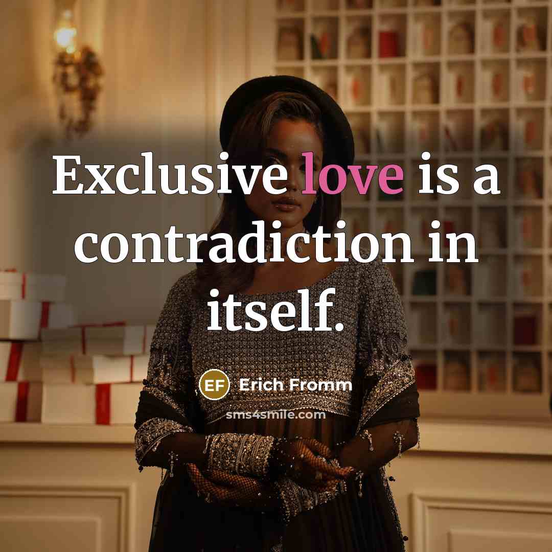 “Exclusive love is a contradiction in itself.” quote by Erich Fromm