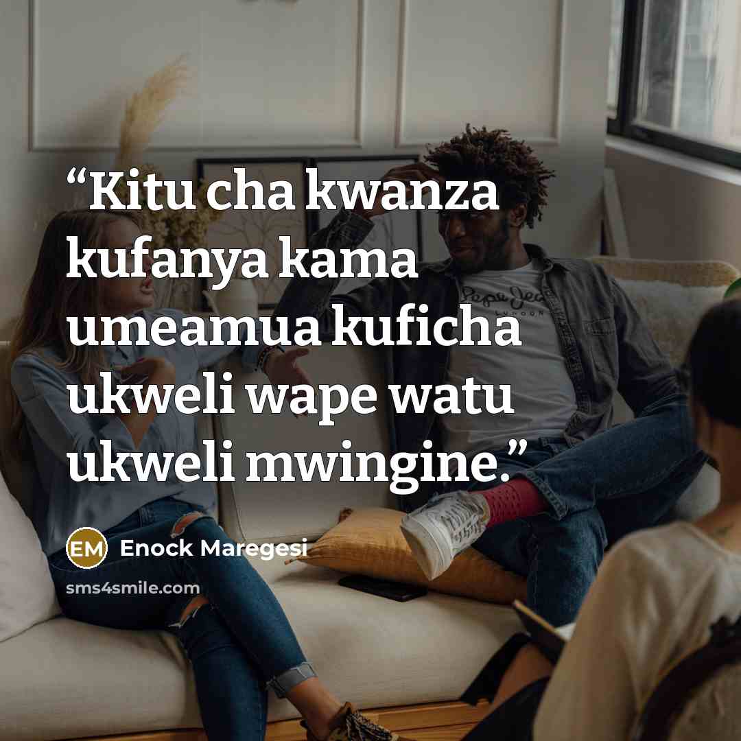 “Kitu cha kwanza kufanya kama umeamua kuficha ukweli wape watu ukweli mwingine.” quote by Enock Maregesi