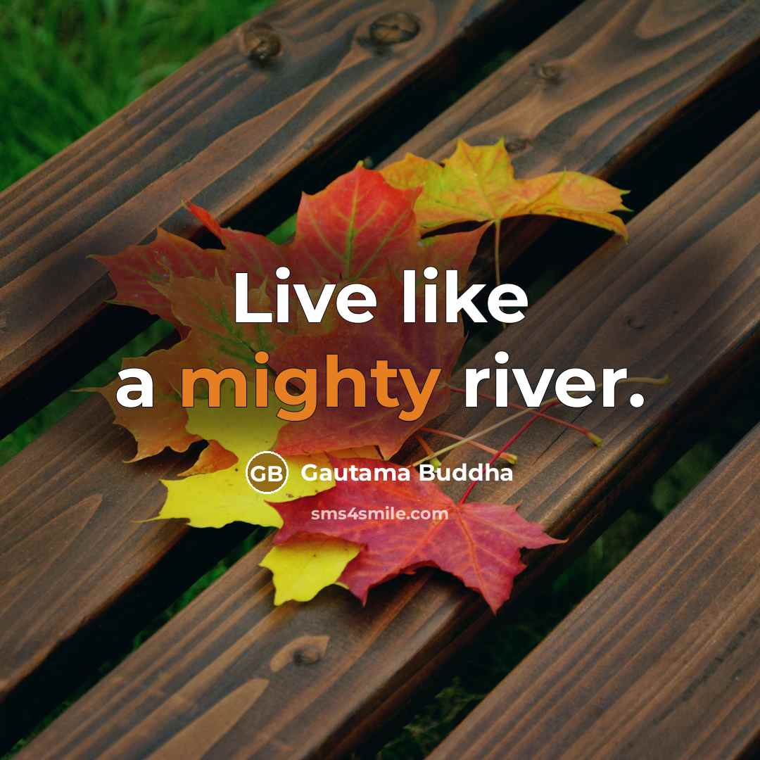 “Live like a mighty river.” quote by Gautama Buddha