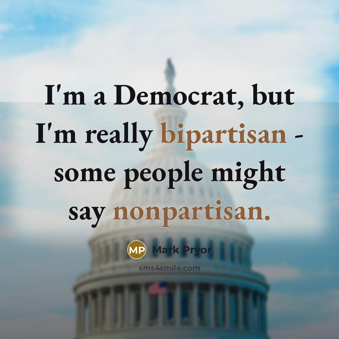 “I'm a Democrat, but I'm really bipartisan - some people might say nonpartisan.” quote by Mark Pryor