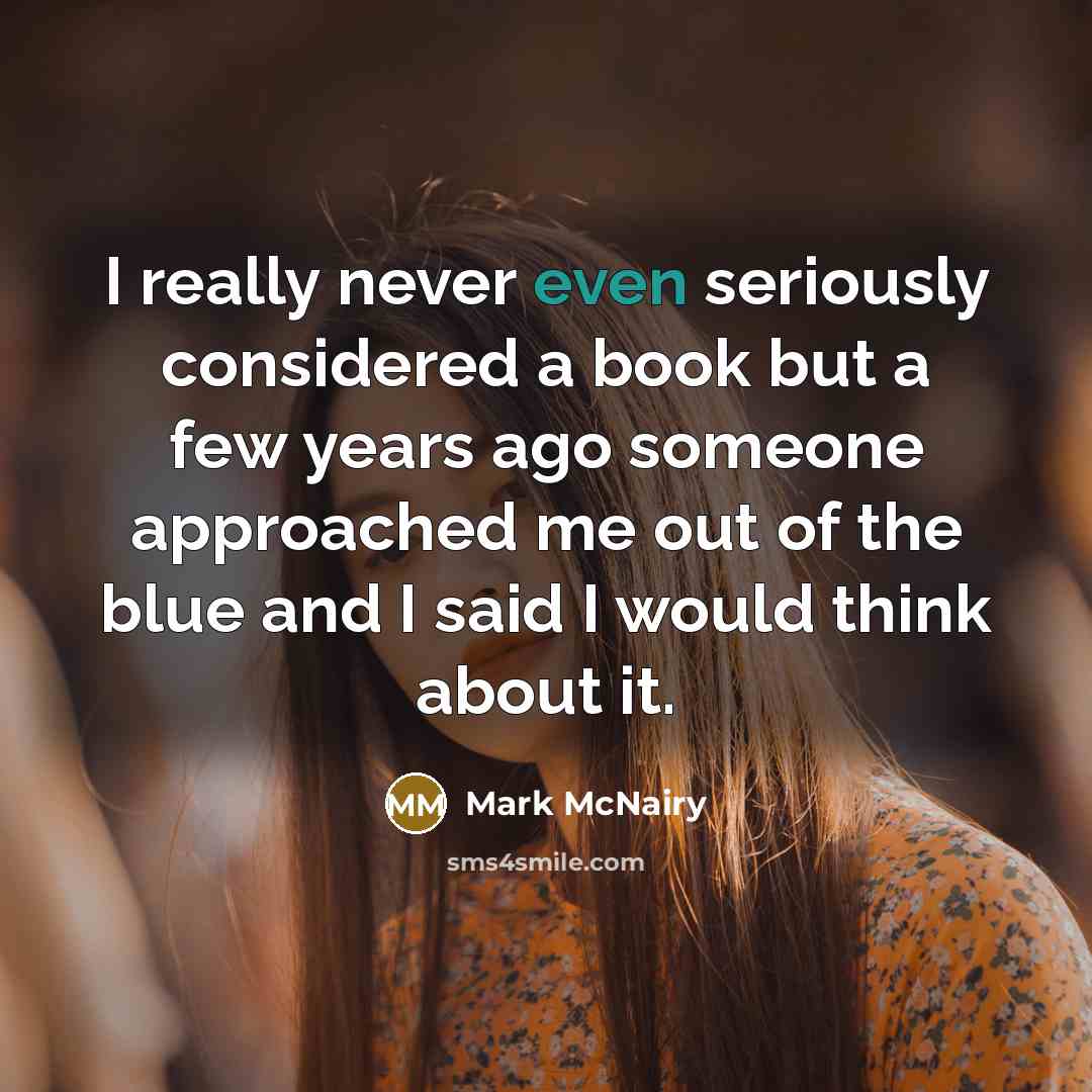 “I really never even seriously considered a book but a few years ago someone approached me out of the blue and I said I would think about it.” quote by Mark McNairy
