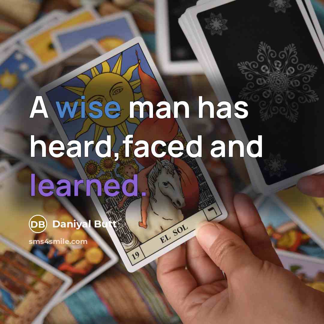 “A wise man has heard,faced and learned.” quote by Daniyal Butt