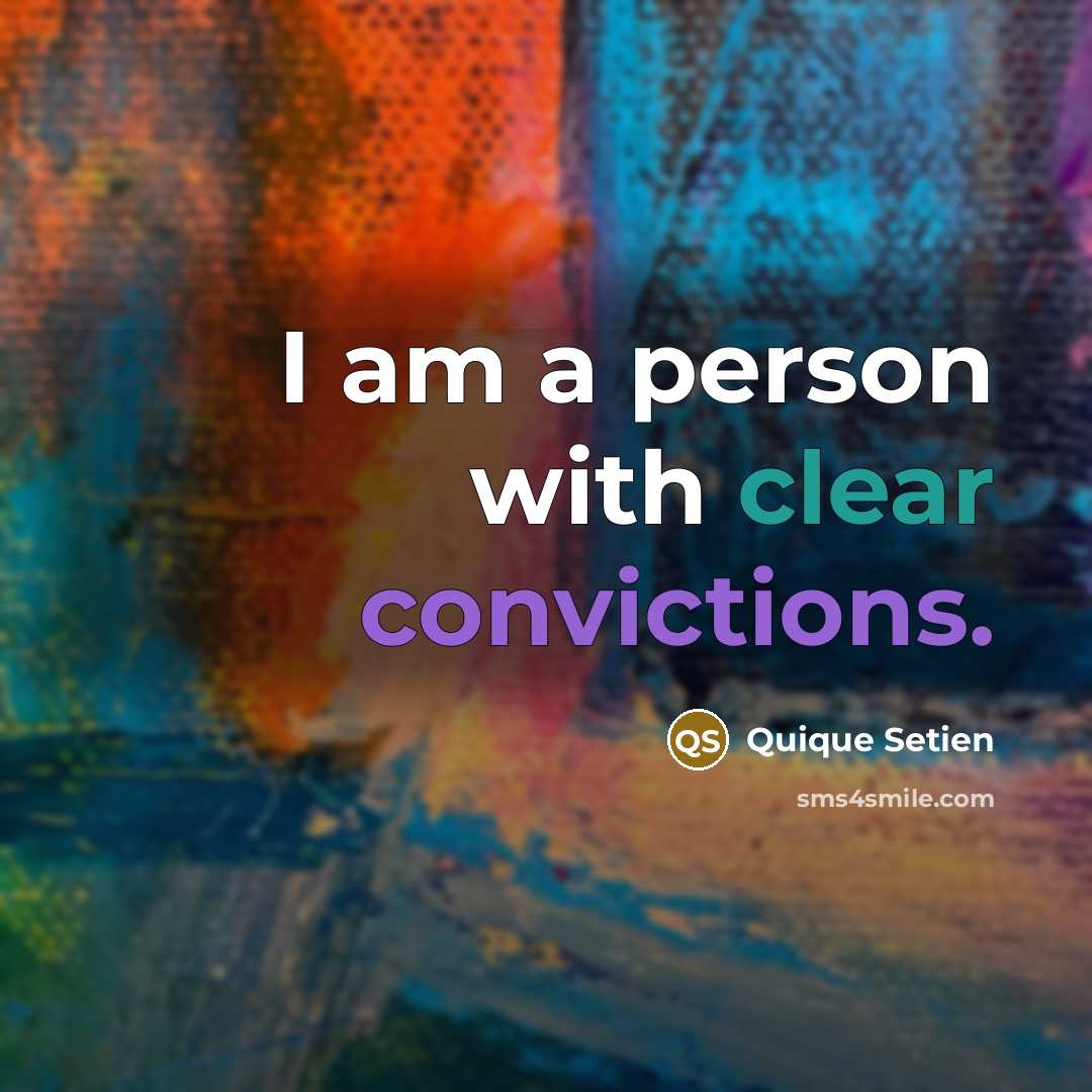 “I am a person with clear convictions.” quote by Quique Setien