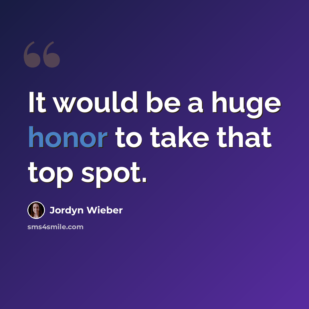 “It would be a huge honor to take that top spot.” quote by Jordyn Wieber