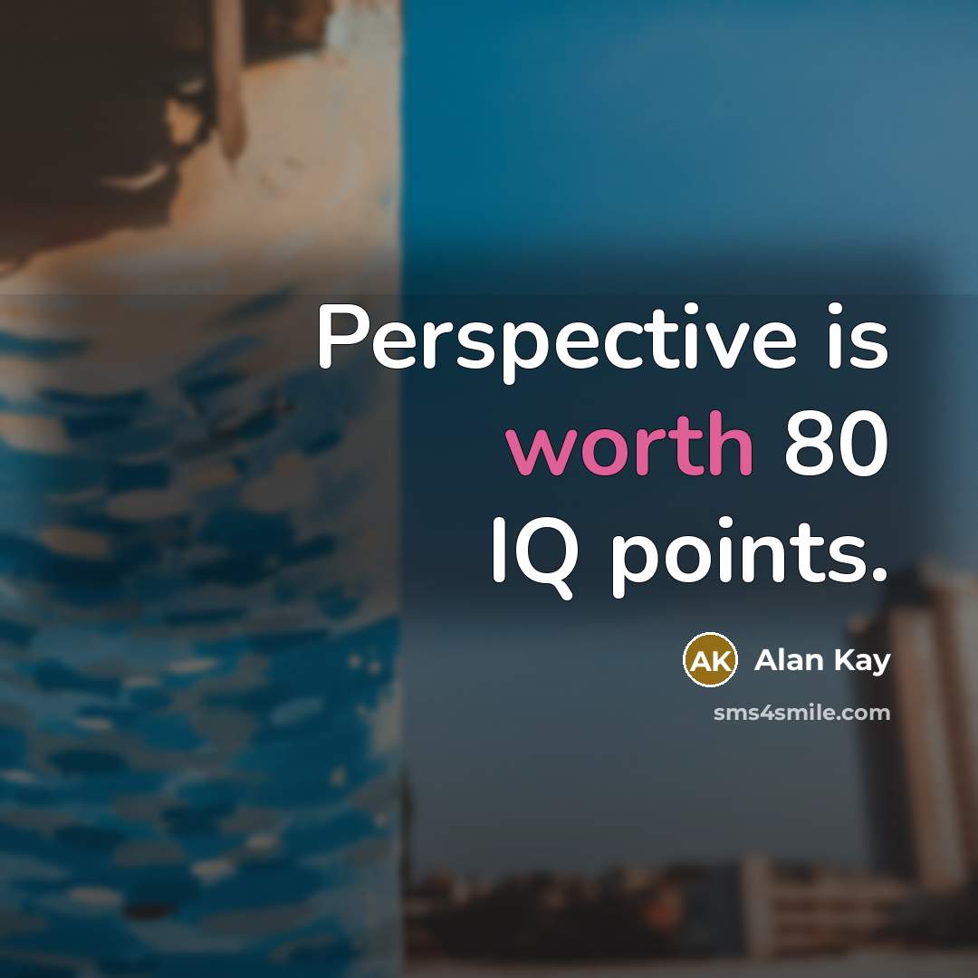 “Perspective is worth 80 IQ points.” quote by Alan Kay