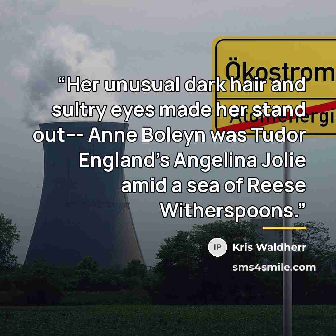 “Her unusual dark hair and sultry eyes made her stand out--- Anne Boleyn was Tudor England's Angelina Jolie amid a sea of Reese Witherspoons.” quote by Kris Waldherr