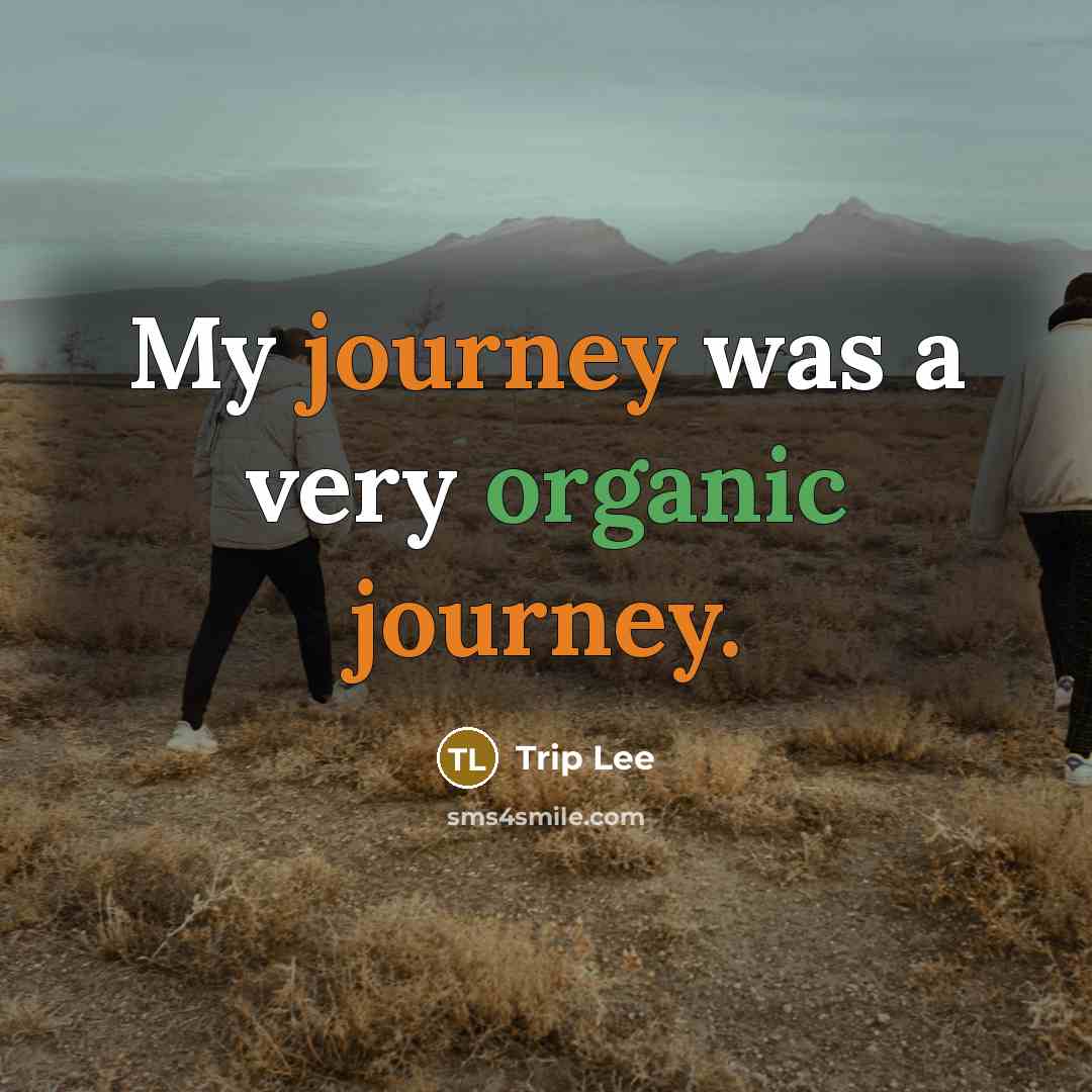 “My journey was a very organic journey.” quote by Trip Lee