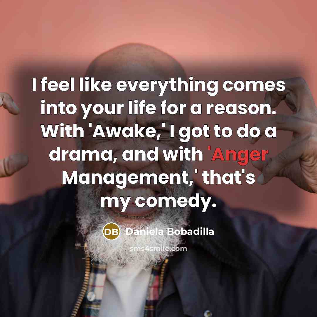 “I feel like everything comes into your life for a reason. With 'Awake,' I got to do a drama, and with 'Anger Management,' that's my comedy.” quote by Daniela Bobadilla