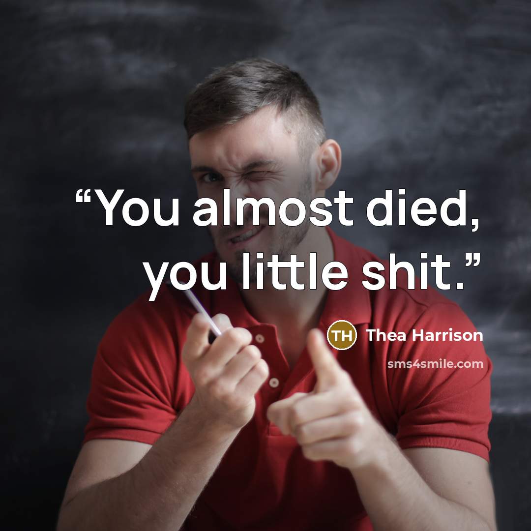 “You almost died, you little shit.” quote by Thea Harrison