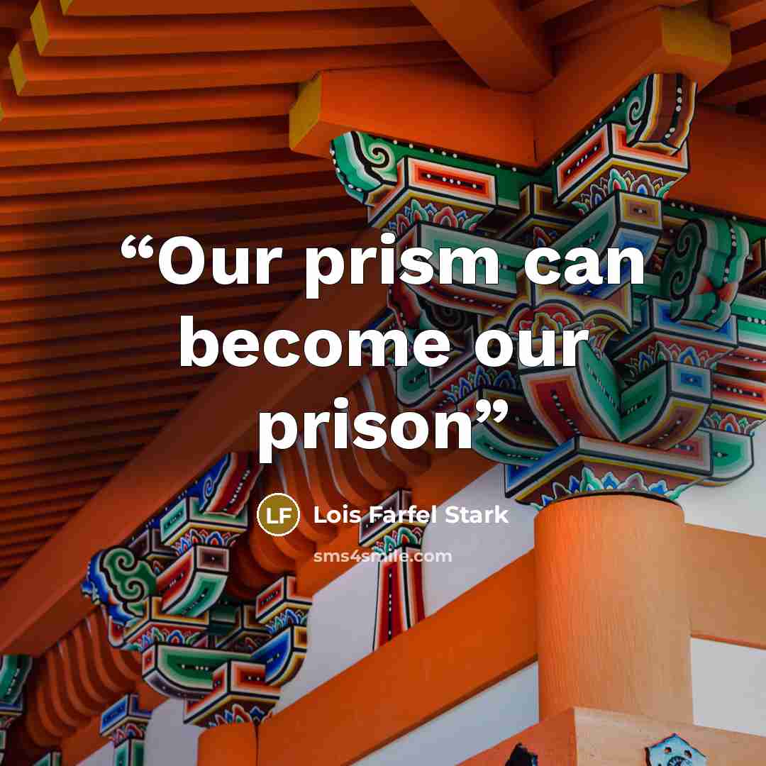 “Our prism can become our prison” quote by Lois Farfel Stark