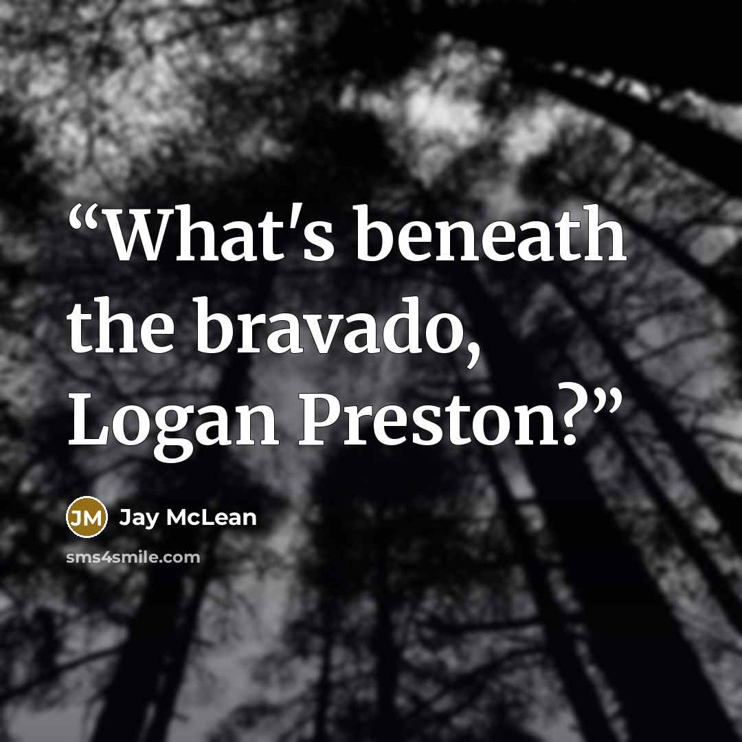 “What's beneath the bravado, Logan Preston?” quote by Jay McLean