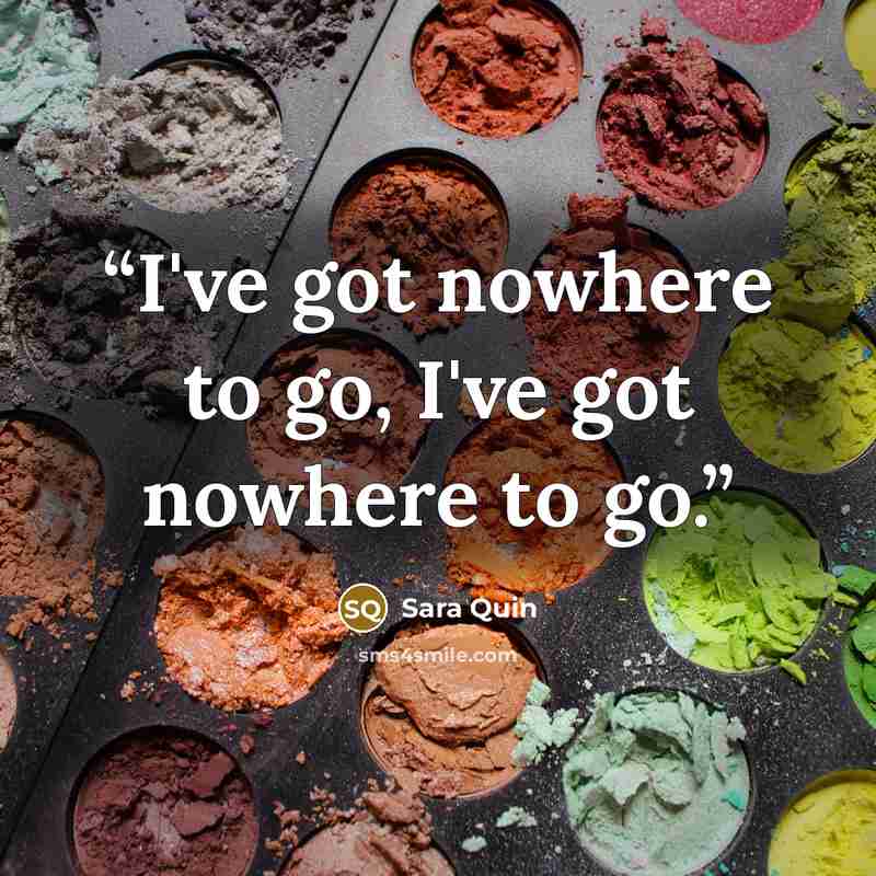 “I've got nowhere to go, I've got nowhere to go.” quote by Sara Quin