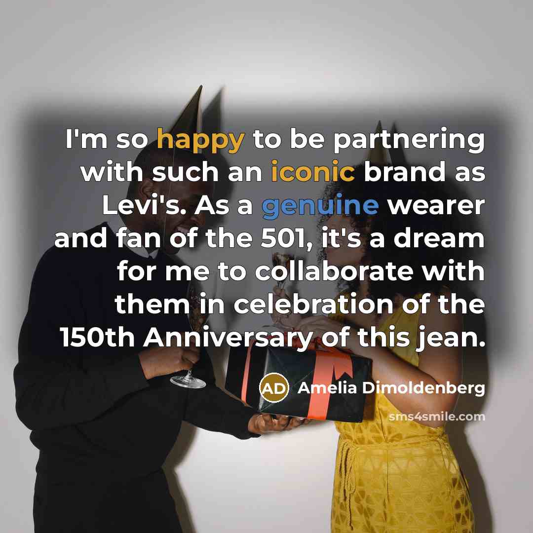 “I'm so happy to be partnering with such an iconic brand as Levi's. As a genuine wearer and fan of the 501, it's a dream for me to collaborate with them in celebration of the 150th Anniversary of this jean.” quote by Amelia Dimoldenberg