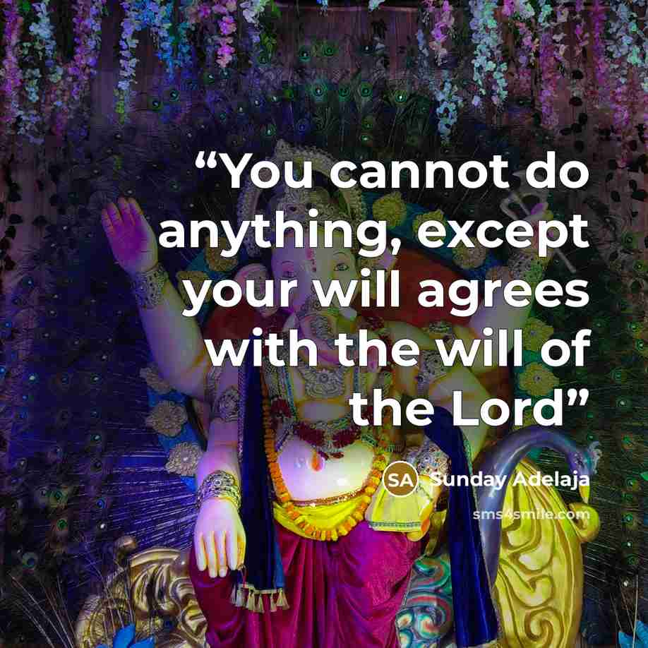 “You cannot do anything, except your will agrees with the will of the Lord” quote by Sunday Adelaja