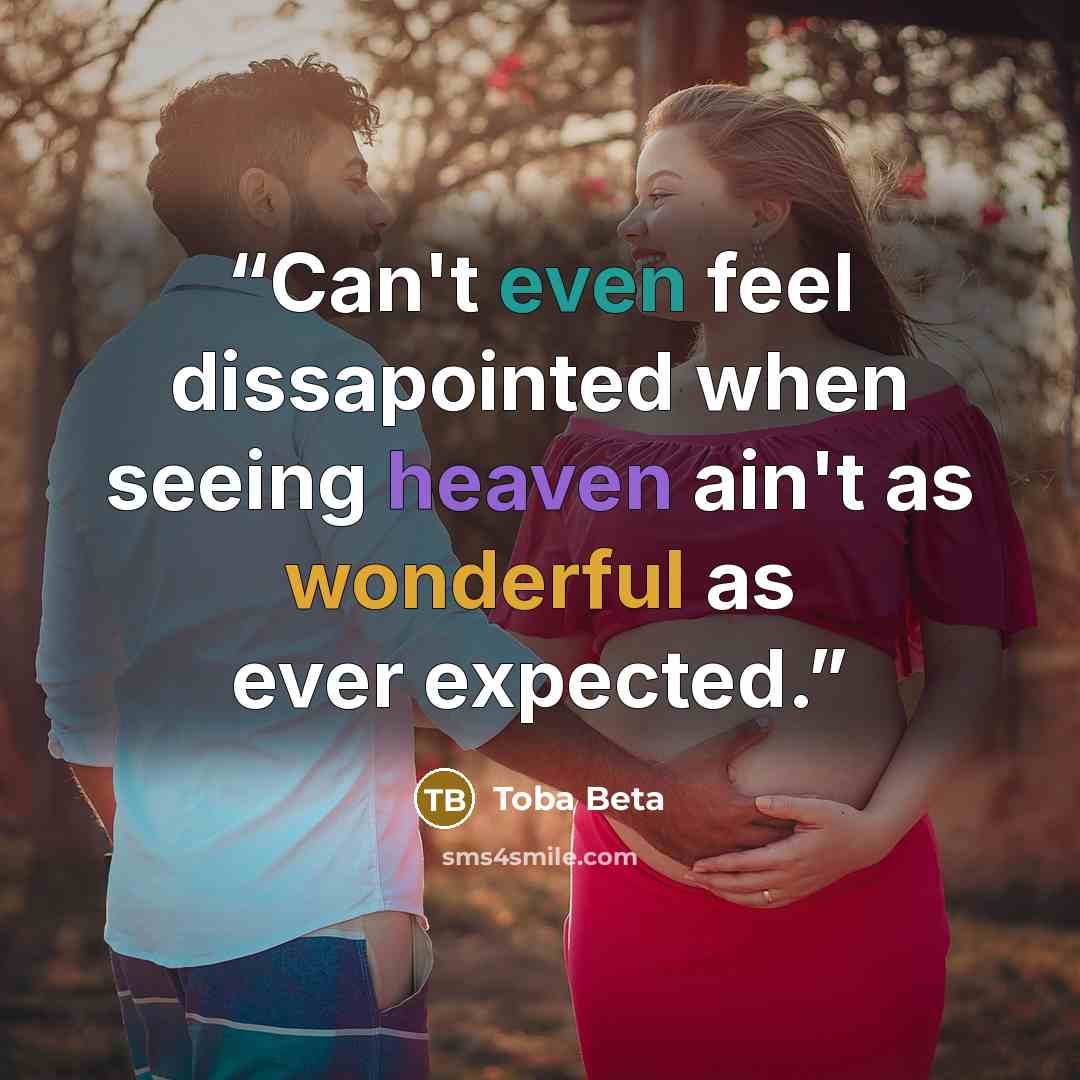 “Can't even feel dissapointed when seeing heaven ain't as wonderful as ever expected.” quote by Toba Beta
