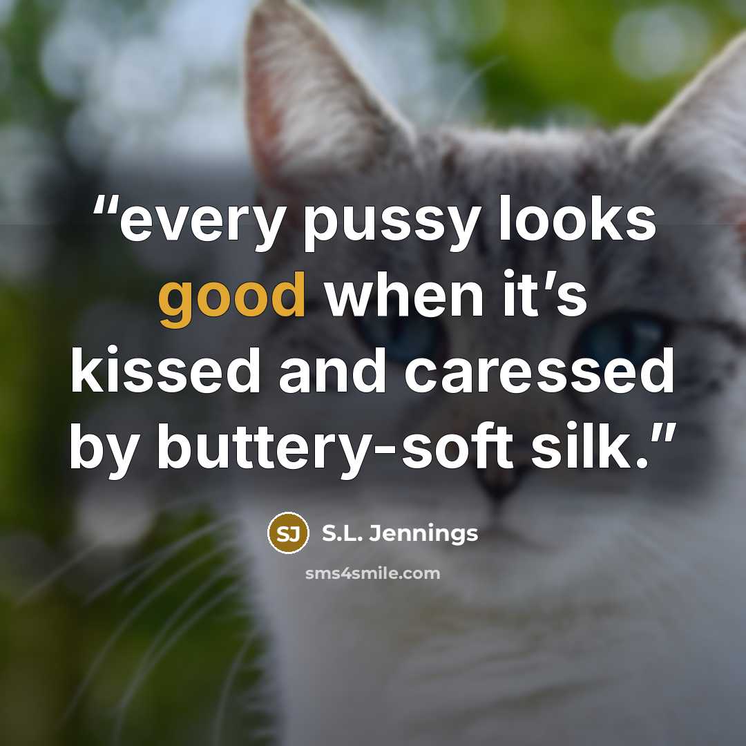 “every pussy looks good when it’s kissed and caressed by buttery-soft silk.” quote by S.L. Jennings
