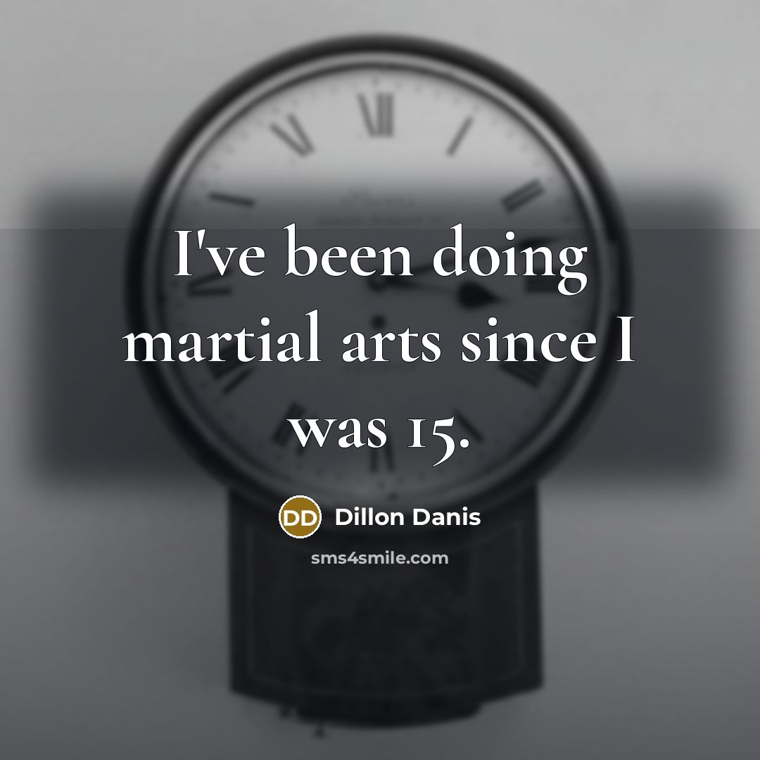 “I've been doing martial arts since I was 15.” quote by Dillon Danis