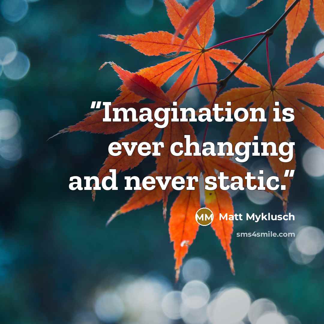 “Imagination is ever changing and never static.” quote by Matt Myklusch