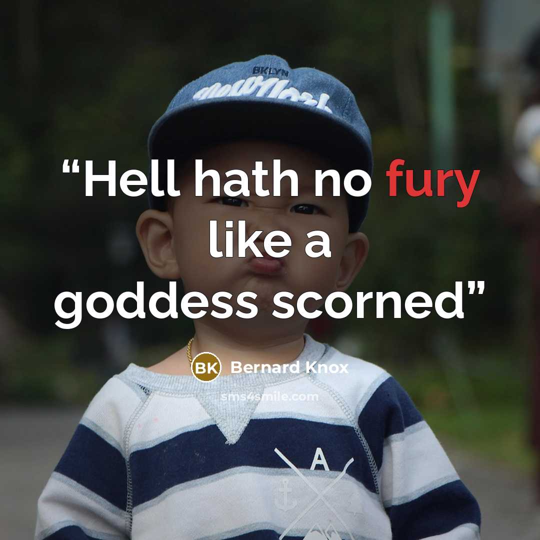 “Hell hath no fury like a goddess scorned” quote by Bernard Knox
