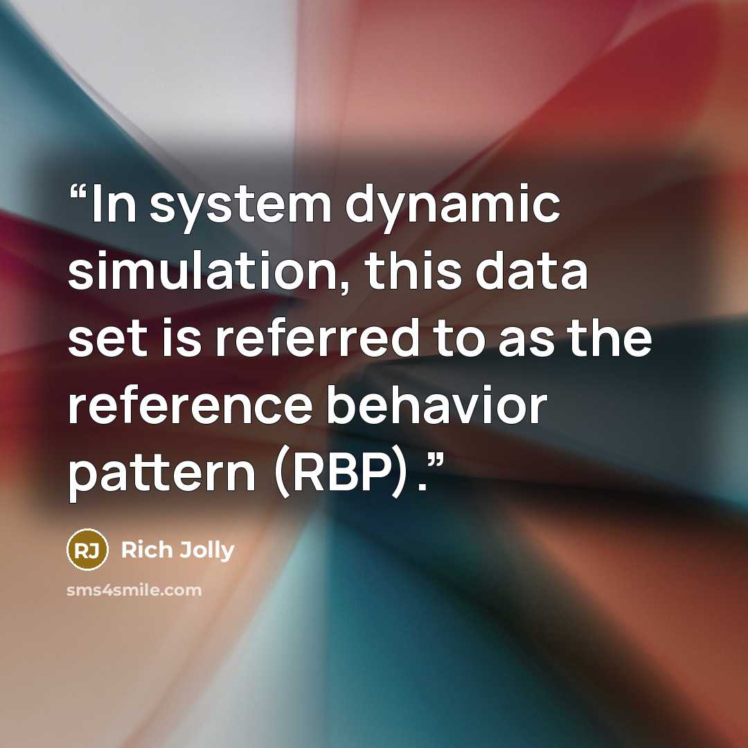 “In system dynamic simulation, this data set is referred to as the reference behavior pattern (RBP).” quote by Rich Jolly