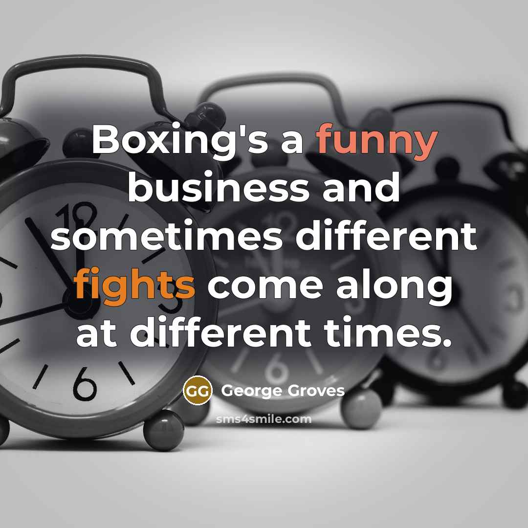 “Boxing's a funny business and sometimes different fights come along at different times.” quote by George Groves