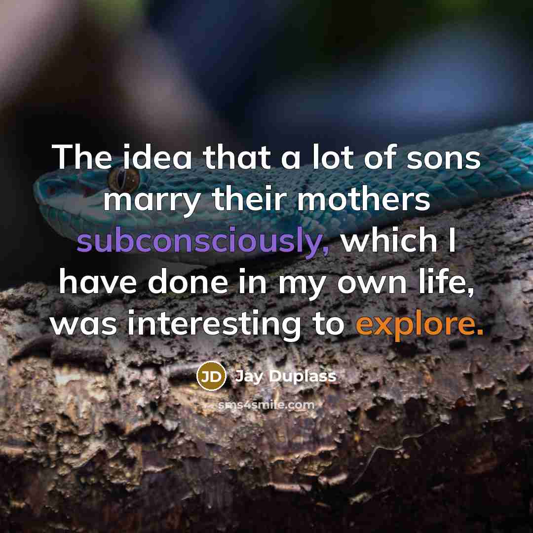 “The idea that a lot of sons marry their mothers subconsciously, which I have done in my own life, was interesting to explore.” quote by Jay Duplass