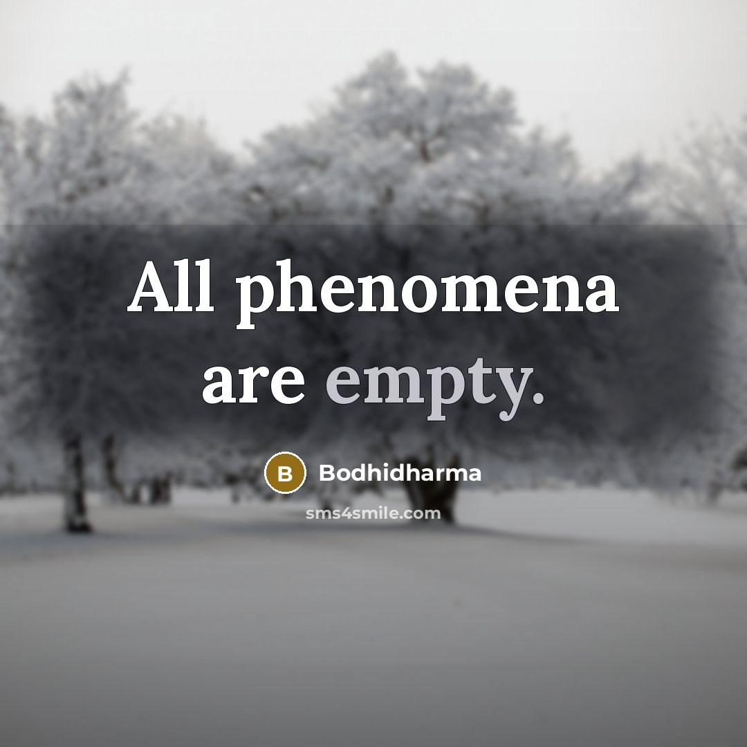 “All phenomena are empty.” quote by Bodhidharma