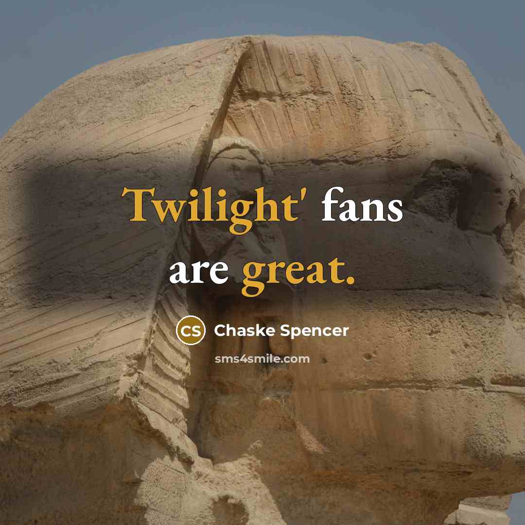 “Twilight' fans are great.” quote by Chaske Spencer